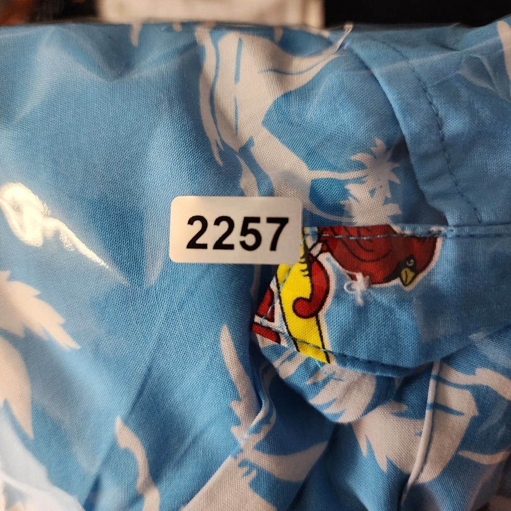 Reyn Spooner St Louis Cardinals Hawaiian Shirt Blue Rayon Mens L - Picture 6 of 6
